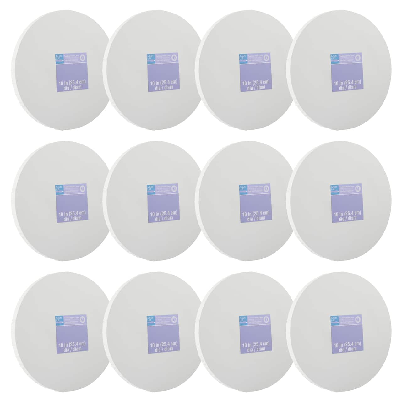 12 Pack: Level 1 Round Traditional Profile Canvas by Artist's Loft™